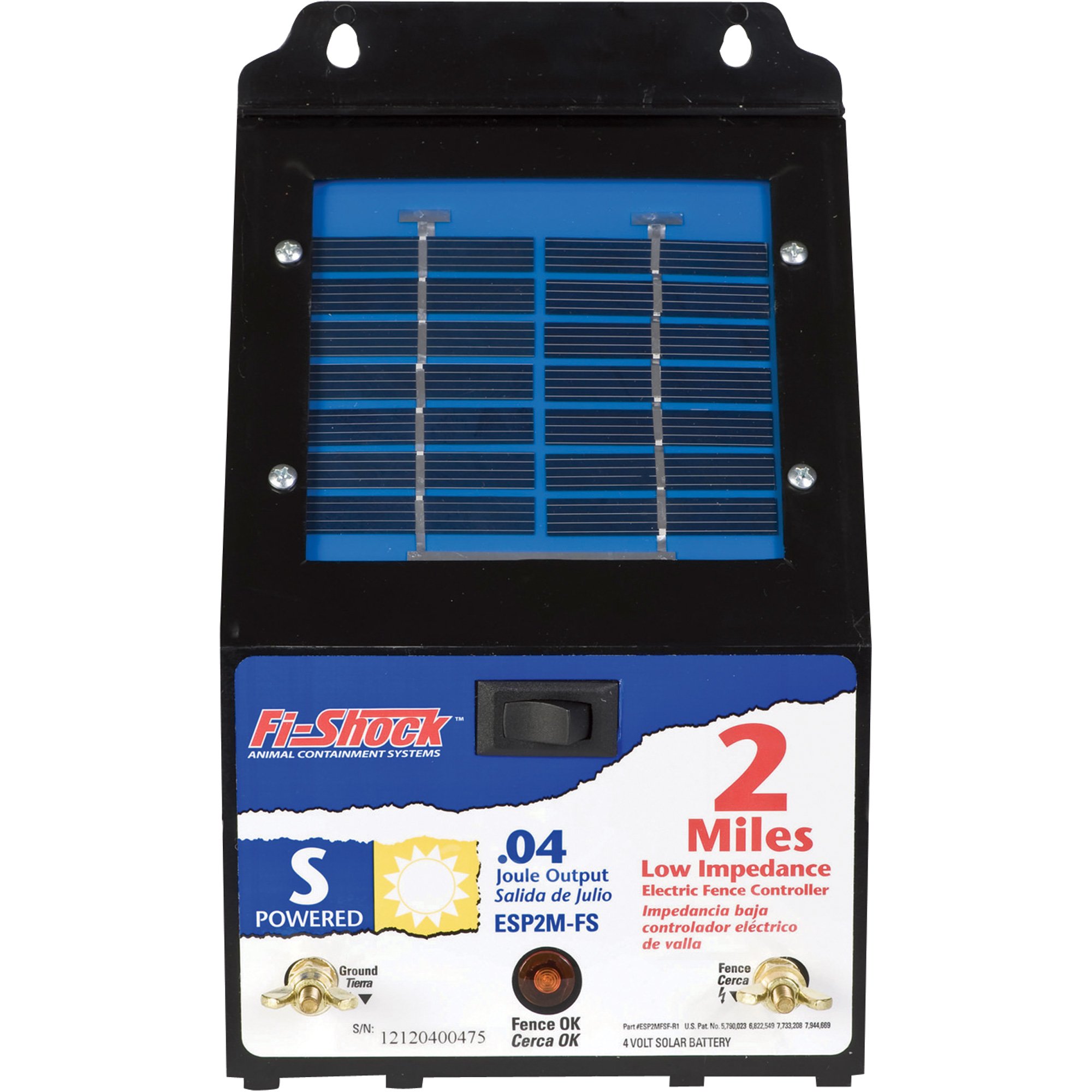 Fi-Shock Solar Powered, Battery Operated Fence Controller, Model# ESP2M-FS